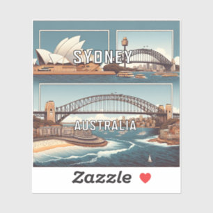 Pegatina de vinilo de 3 pulgadas en Sydney Austral