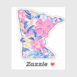 Pegatina de vinilo de 3" x 3" - tropical