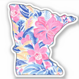 Pegatina de vinilo de 3" x 3" - tropical