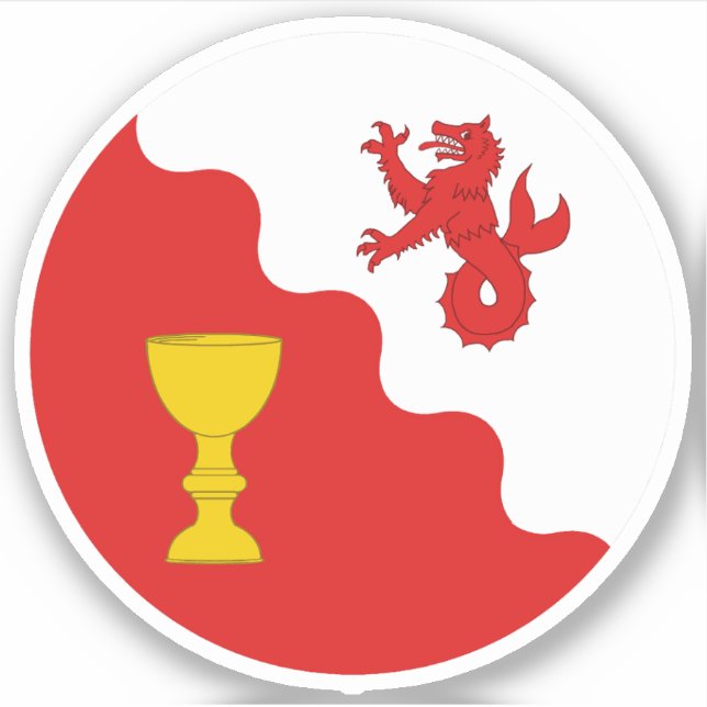 Pegatina de Vinilo de Aguas Elevadas de SCA (Anverso)