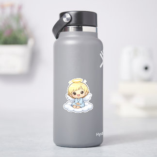 Pegatina de vinilo de ángel chibi lindo