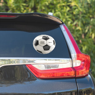 Pegatina de vinilo de balón de fútbol   Nombre del