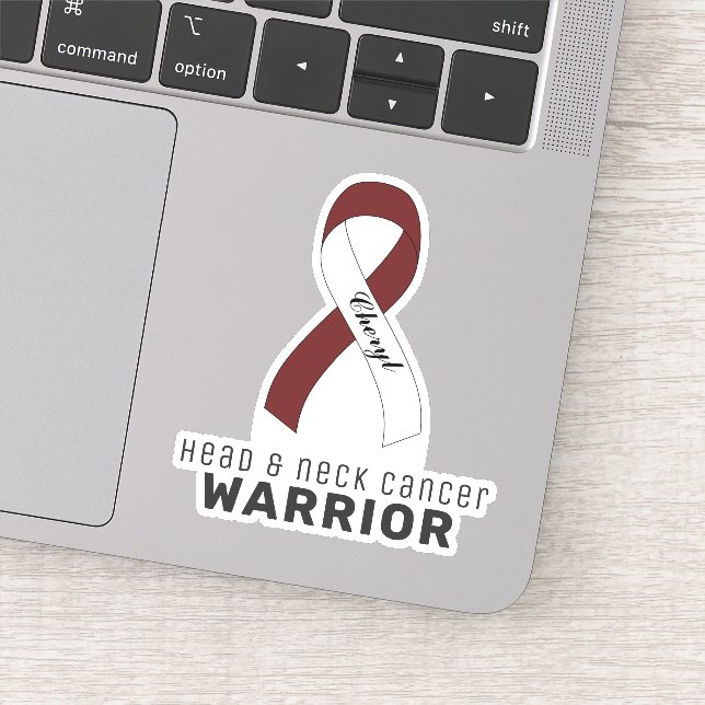 Pegatina de Vinilo de Cáncer de Cabeza y Cuello (Detalle)