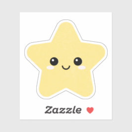 Pegatina de vinilo de carácter estrella para botel