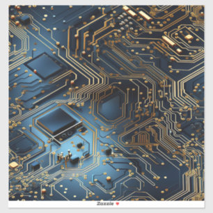 Pegatina de vinilo de circuito electrónico