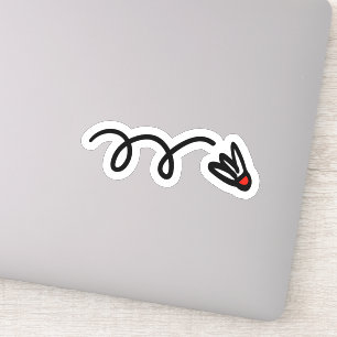 Pegatina de vinilo de contorno de volante de bádmi