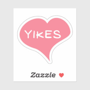 Pegatina de vinilo de corazón de amor YIKES