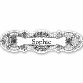 Pegatina de vinilo de corte barroco Personalizado