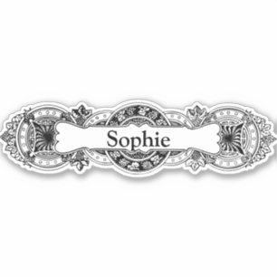 Pegatina de vinilo de corte barroco Personalizado