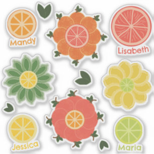 Pegatina de vinilo de corte de Personalizado flora