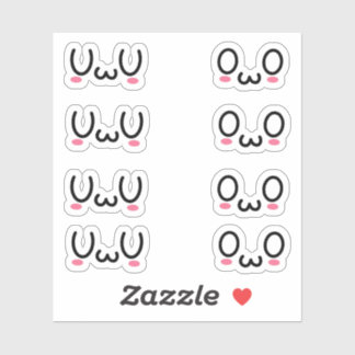 Pegatina de vinilo de corte de Personalizado Uwu y