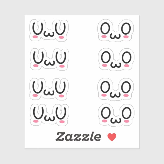 Pegatina de vinilo de corte de Personalizado Uwu y (Hoja)