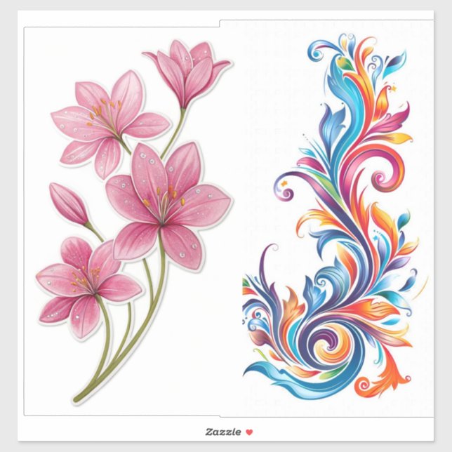 Pegatina de vinilo de corte personalizado (Hoja)