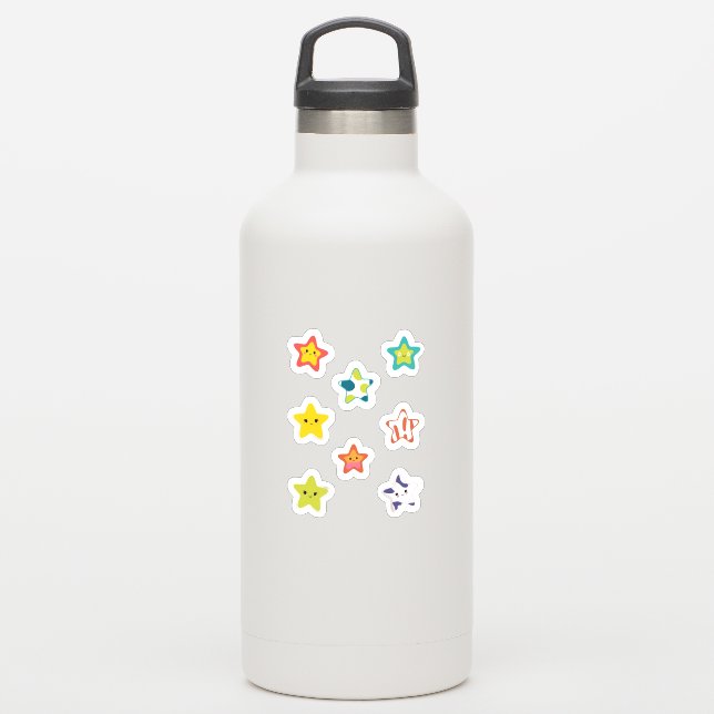 Pegatina de vinilo de corte personalizado (Botella de agua)