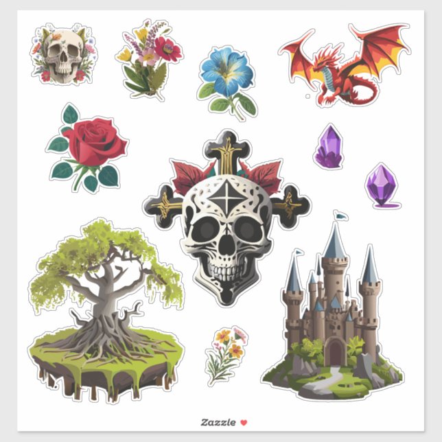 pegatina de vinilo de corte Personalizado "Caracte (Hoja)