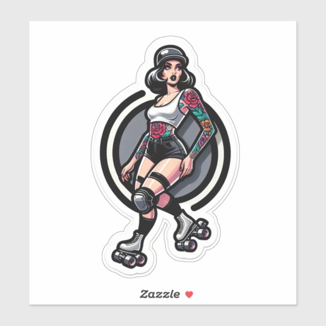 Pegatina de vinilo de corte personalizado: Chica d (Hoja)