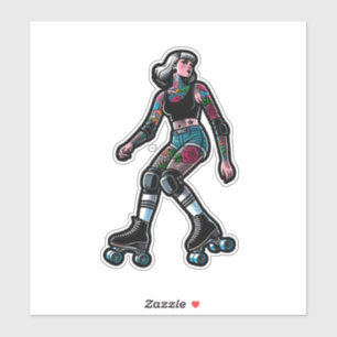 Pegatina de vinilo de corte personalizado: Chica d