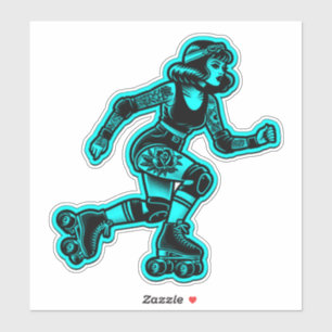 Pegatina de vinilo de corte personalizado: Chica d