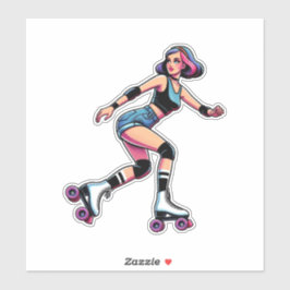 Pegatina de vinilo de corte personalizado: Chica d