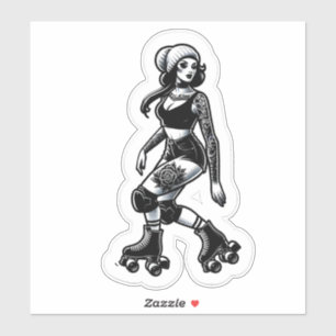 Pegatina de vinilo de corte personalizado: Chica d