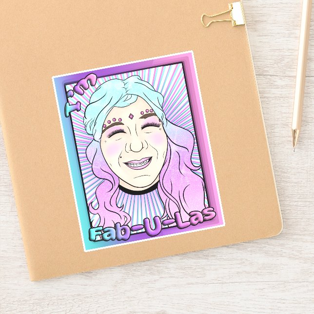 Pegatina de vinilo de corte Personalizado medio de (Cuaderno)