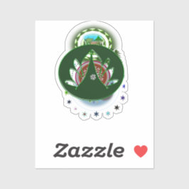 Pegatina de vinilo de corte verde Personalizado