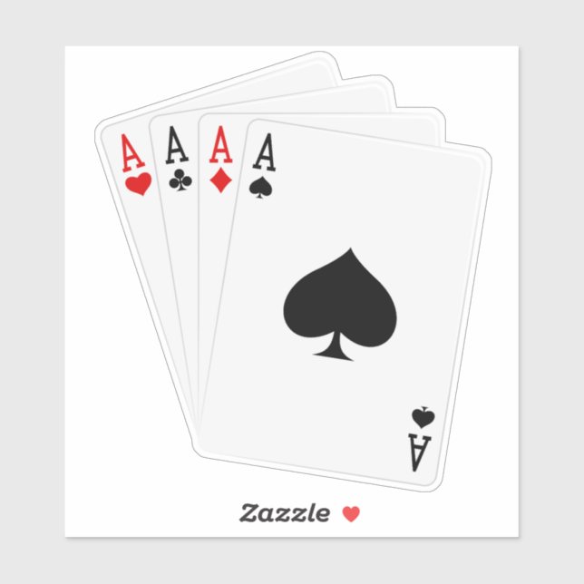 Pegatina de Vinilo de Cuatro Aces (Hoja)