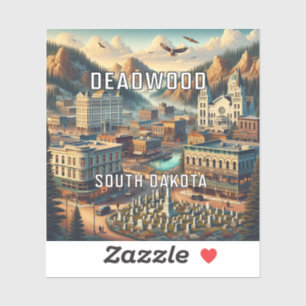 Pegatina de vinilo de Deadwood South Dakota de 3 p