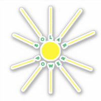 Pegatina de vinilo de energía solar