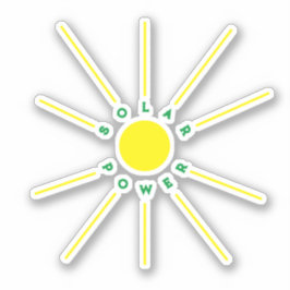 Pegatina de vinilo de energía solar
