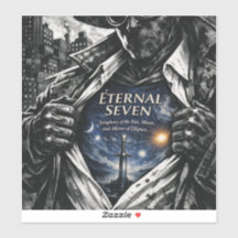 Pegatina de vinilo de espada cósmica de fantasía