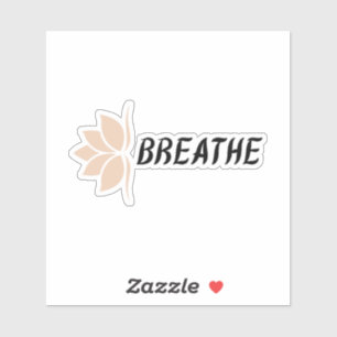 Pegatina de Vinilo de Flor Rosa Breathe