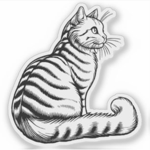 Pegatina de vinilo de gato
