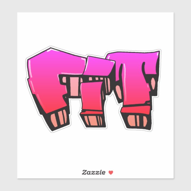 Pegatina de vinilo de graffiti "apto" para persona (Hoja)