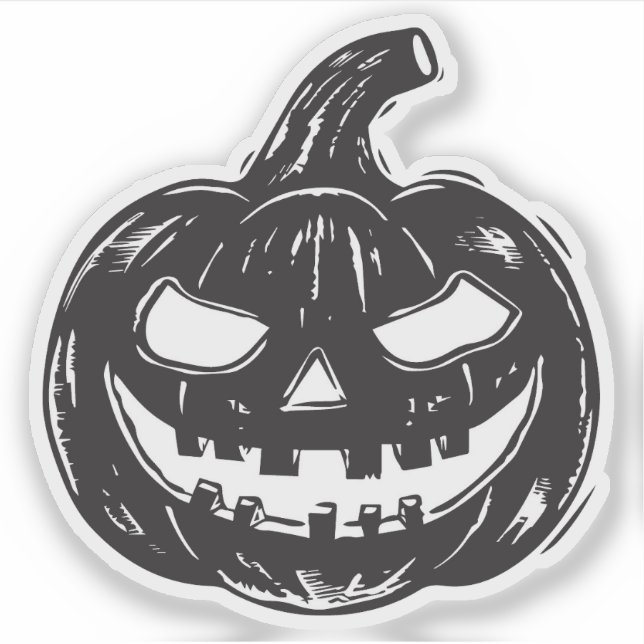 Pegatina de vinilo de Jack-o' lantern (Anverso)