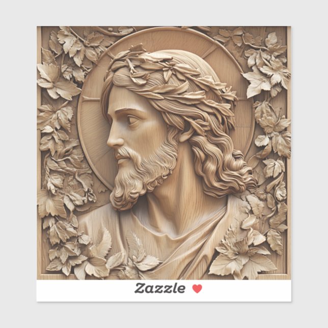 Pegatina de vinilo de Jesús (Hoja)