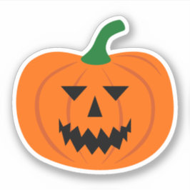 Pegatina de vinilo de la calabaza de Halloween