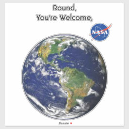 Pegatina de vinilo de la Tierra redonda