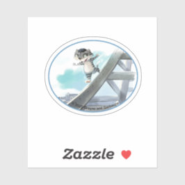 Pegatina de vinilo de la Torre Eiffel Oval (varios