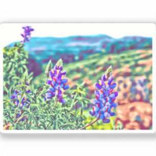 Pegatina de vinilo de las flores moradas de Canadá