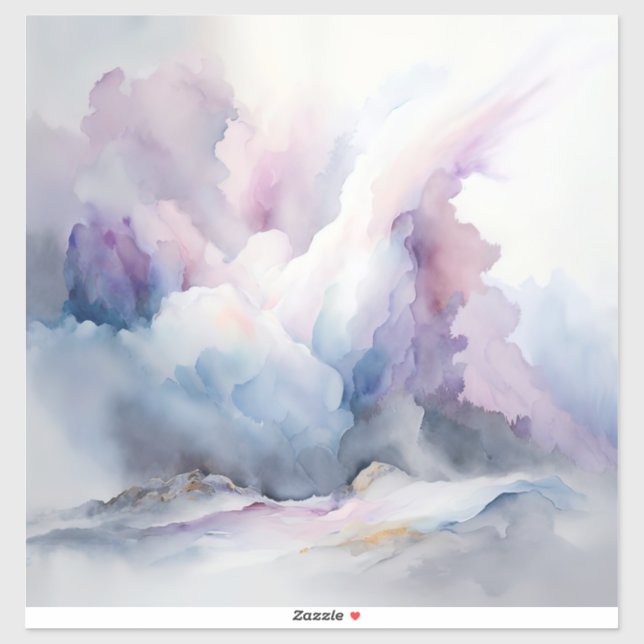 Pegatina de vinilo de las nubes celestiales (Hoja)