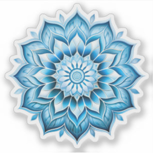 Pegatina de vinilo de Mandala azul