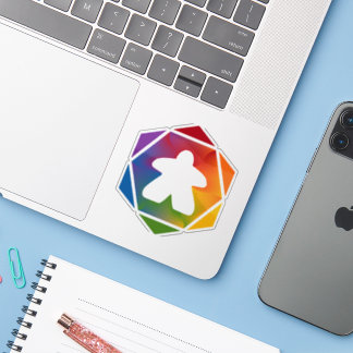 Pegatina de Vinilo de Meeple Time de fiesta