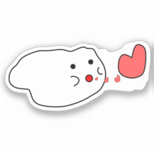 Pegatina de vinilo de nube Kawaii
