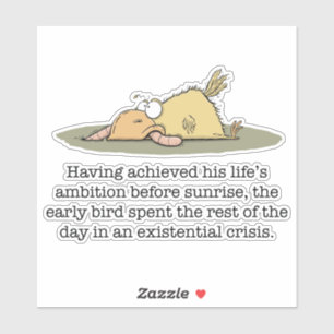 Pegatina de Vinilo de Pájaro Temprano