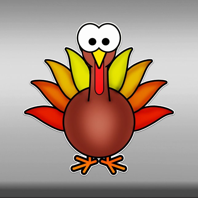 Pegatina de vinilo de pavo de dibujos animados div (Subido por el creador)
