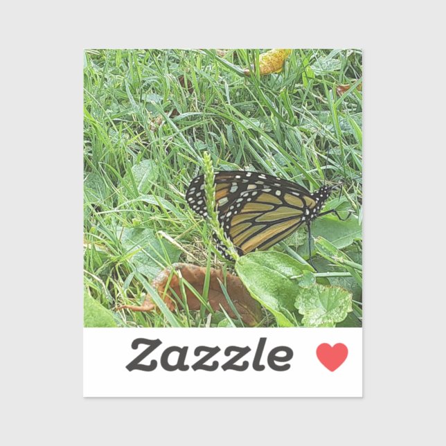 Pegatina de vinilo de Personalizado de mariposa mo (Hoja)