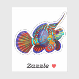 Pegatina de Vinilo de Pescado Oceánico de Mandarin