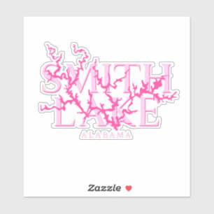 Pegatina de vinilo de Pink Smith Lake Alabama