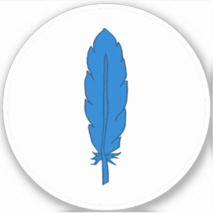 Pegatina de vinilo de plumas azules de clan SCA